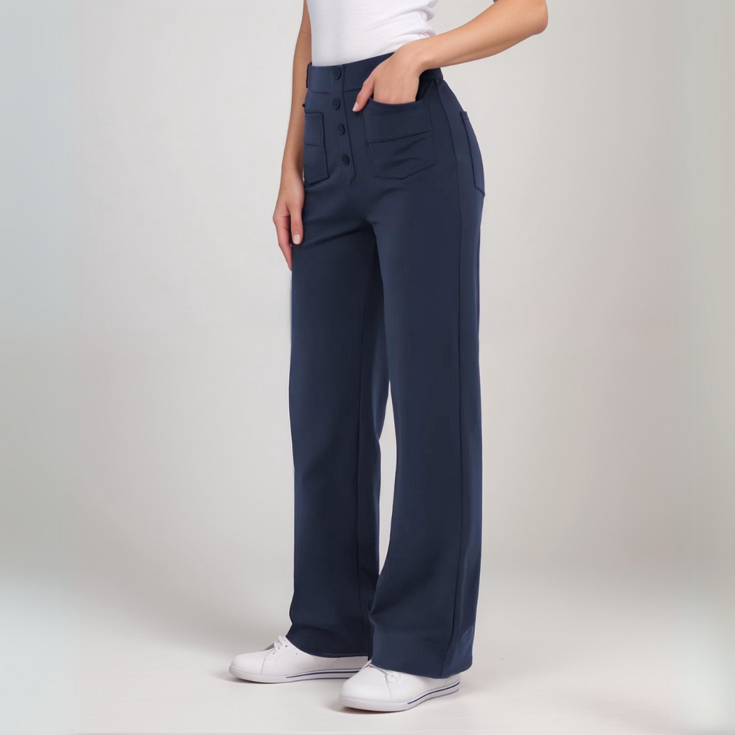 Nina | Elastische Hose mit hoher Taille