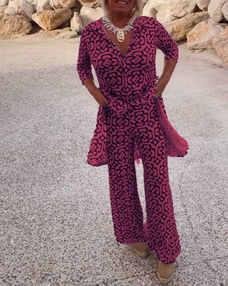 Amalia™ | Zweiteiliges Set mit Vintage-Print