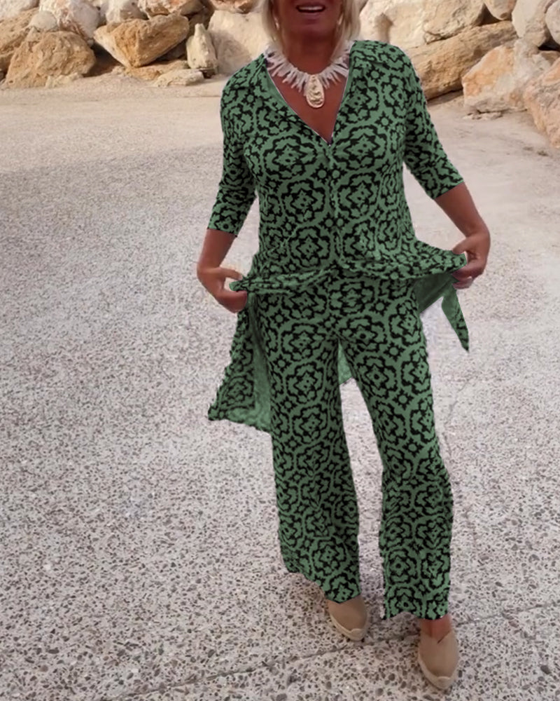 Amalia™ | Zweiteiliges Set mit Vintage-Print