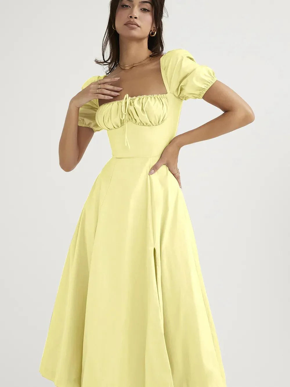 Midikleid Lina – mit Spitze aus Polyester, elegantes Design