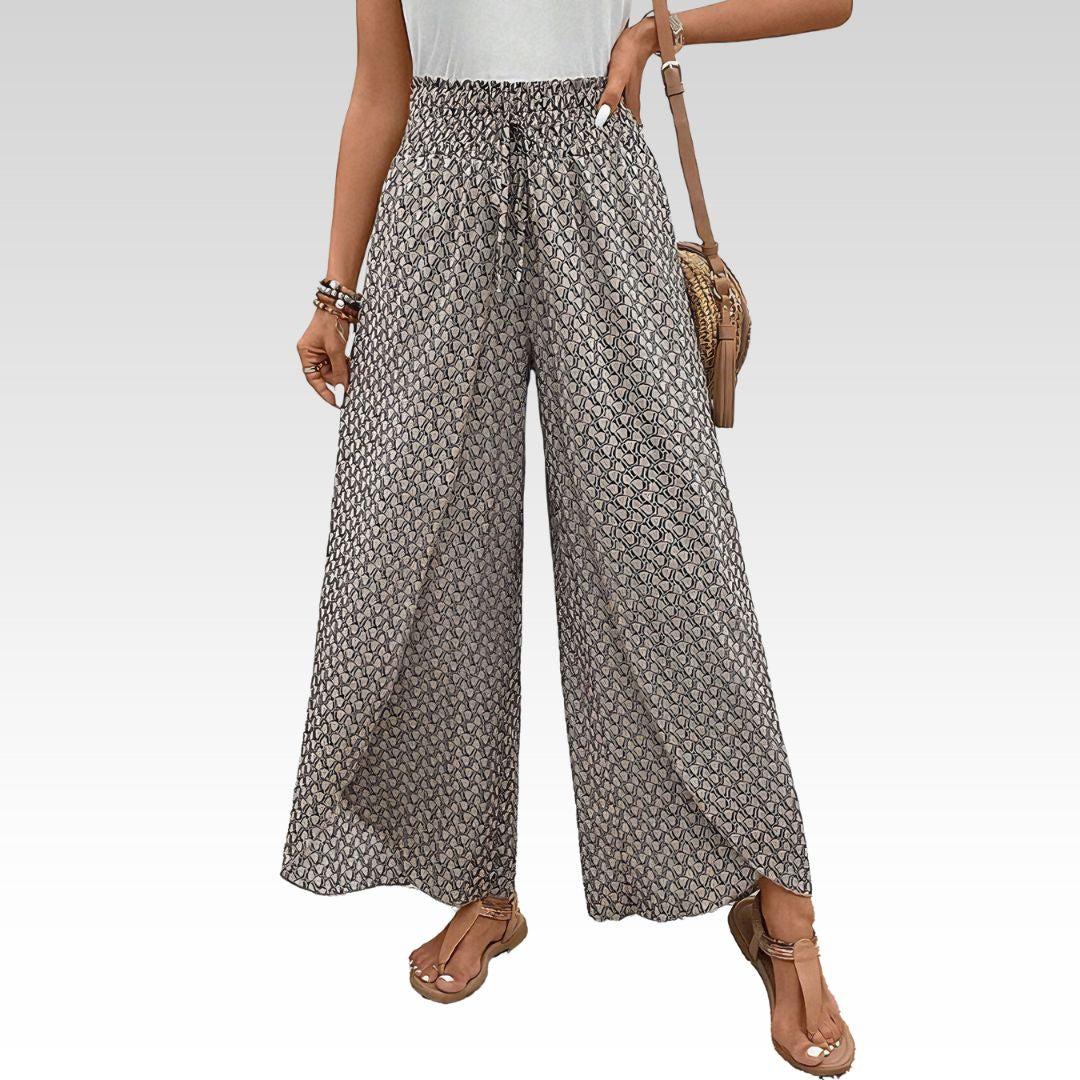 Stella | Lisette Hose mit weitem Bein und geometrischem Druck