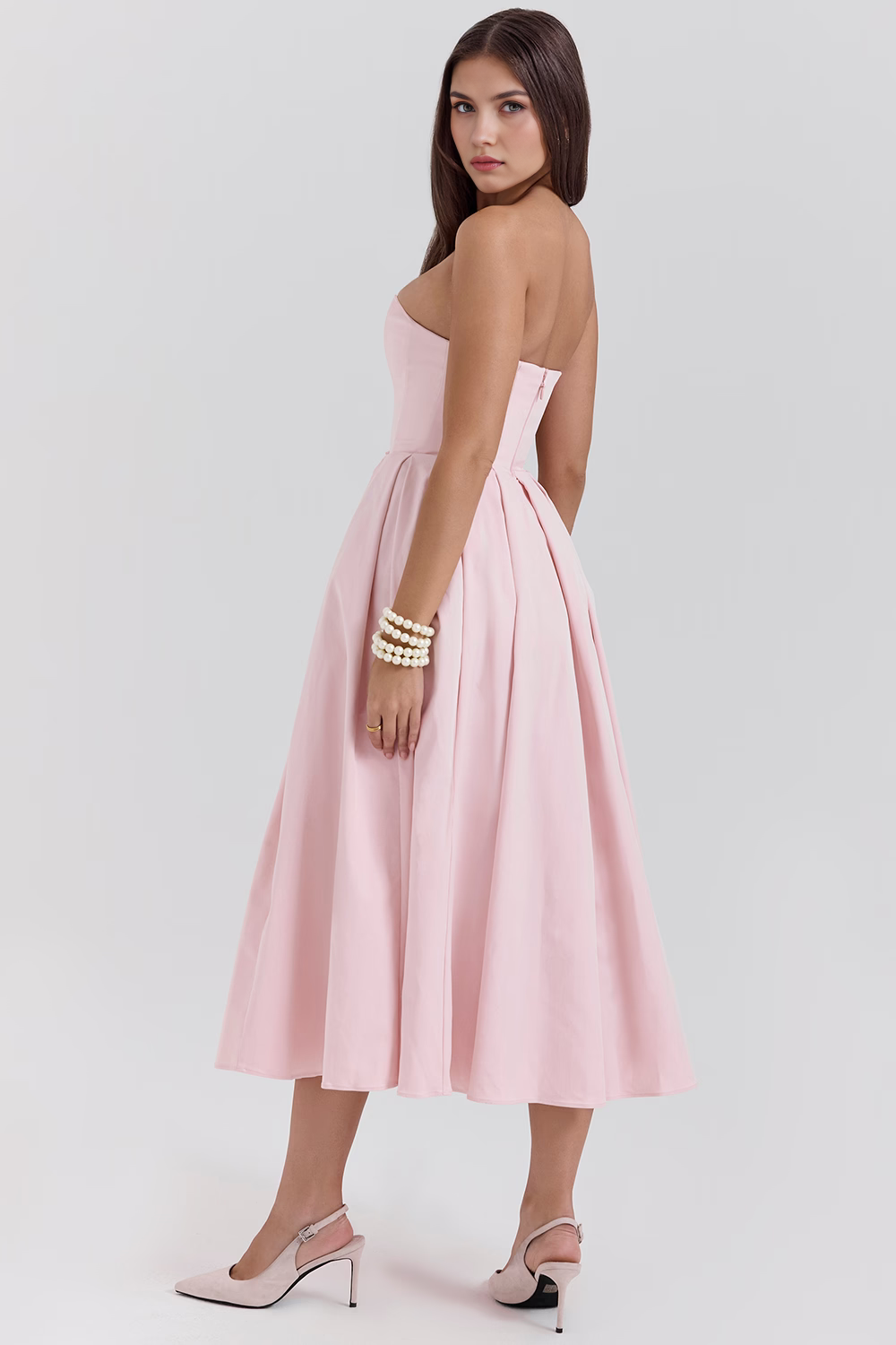 Midikleid Lea – mit floraler Stickerei aus Polyester