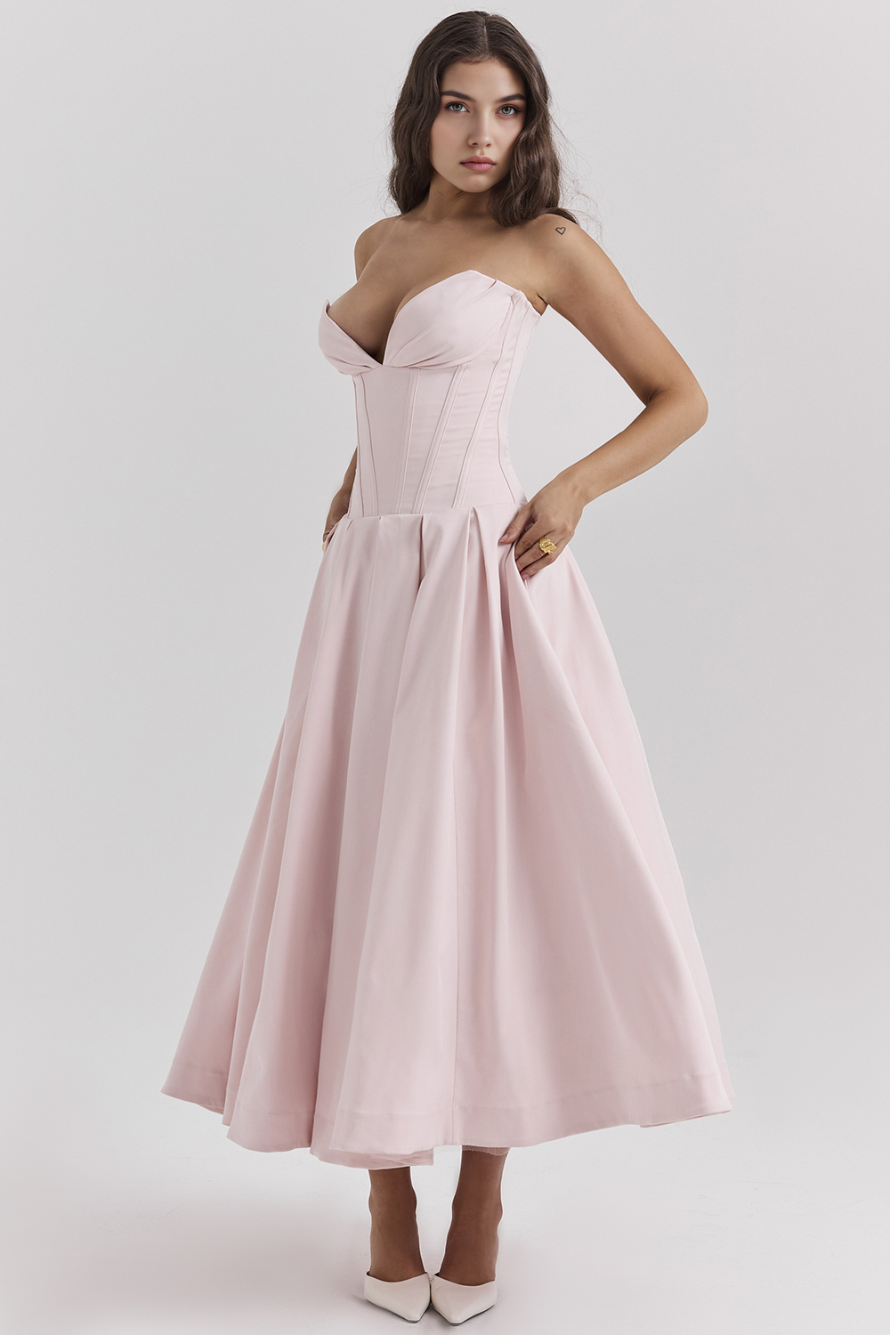 Maxikleid Lea – figurformend aus Polyester, eleganter Schnitt