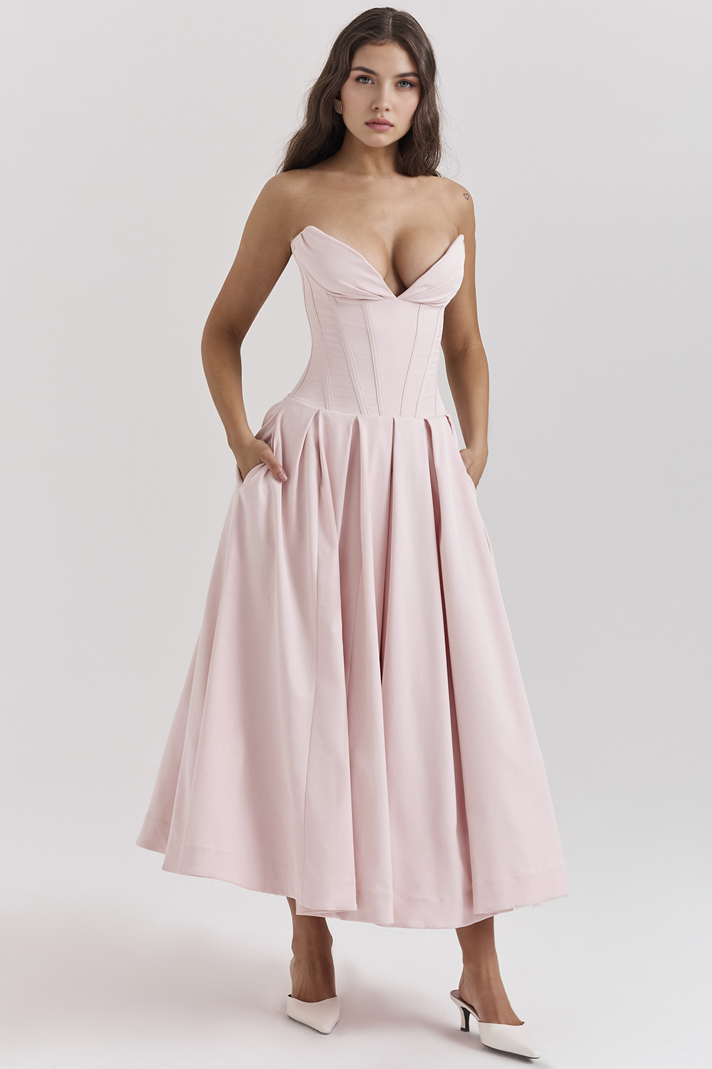 Maxikleid Lea – figurformend aus Polyester, eleganter Schnitt