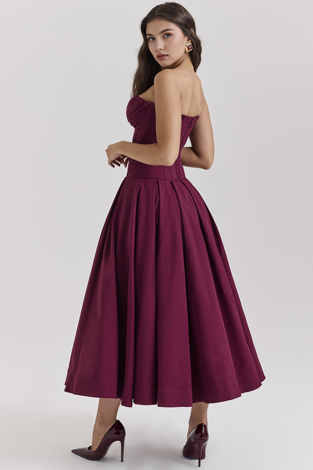 Maxikleid Lea – figurformend aus Polyester, eleganter Schnitt