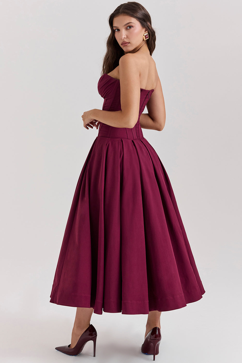 Maxikleid Lea – figurformend aus Polyester, eleganter Schnitt