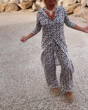 Amalia™ | Zweiteiliges Set mit Vintage-Print