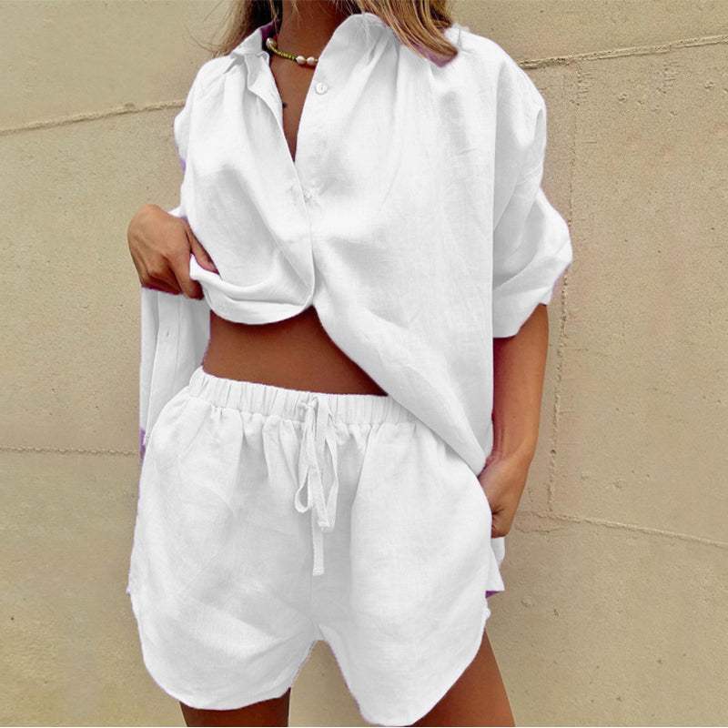 Monique™ | Elegantes Blusen- und Shorts-Set