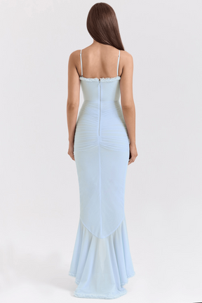 Maxikleid Melina – fließender Schnitt aus Polyester, schlicht & stilvoll