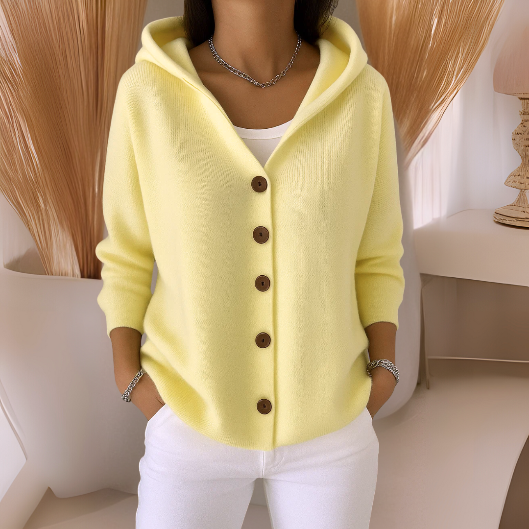 Felicia™ | Trendige Strickjacke mit Kapuze