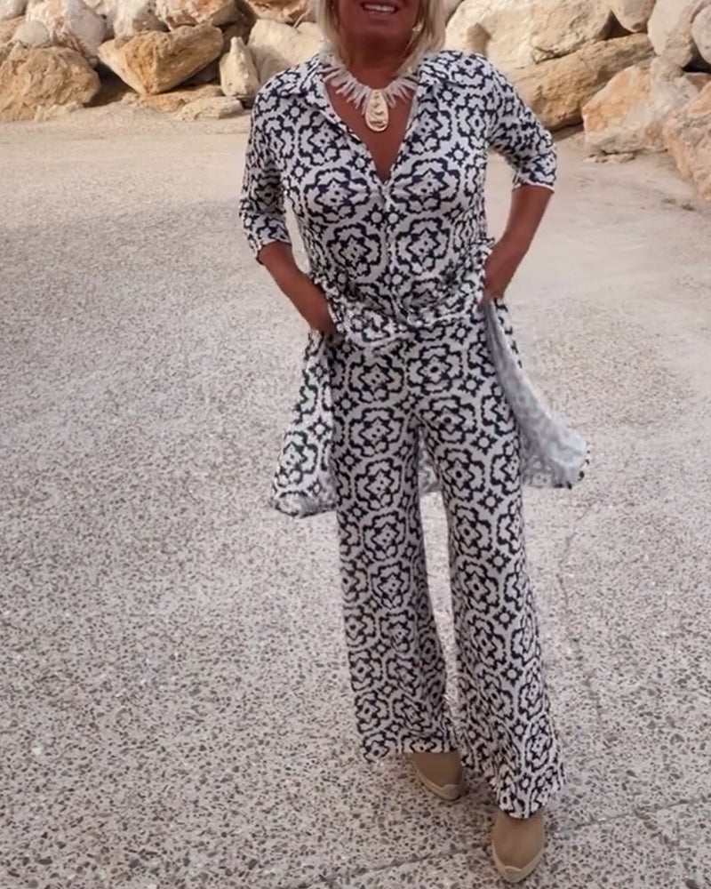 Amalia™ | Zweiteiliges Set mit Vintage-Print