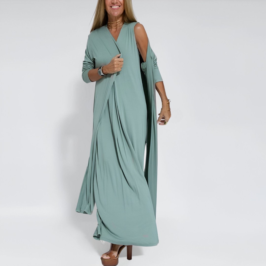 Karin™ | Elegantes Sommerkleid + gratis Strickjacke
