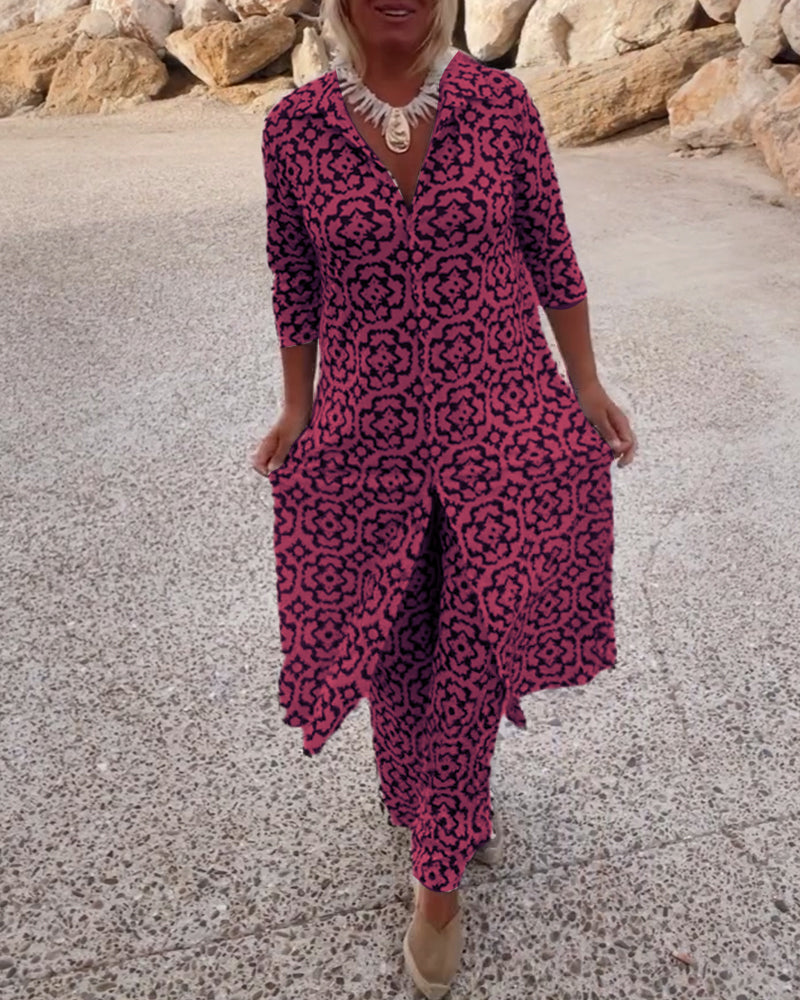 Amalia™ | Zweiteiliges Set mit Vintage-Print