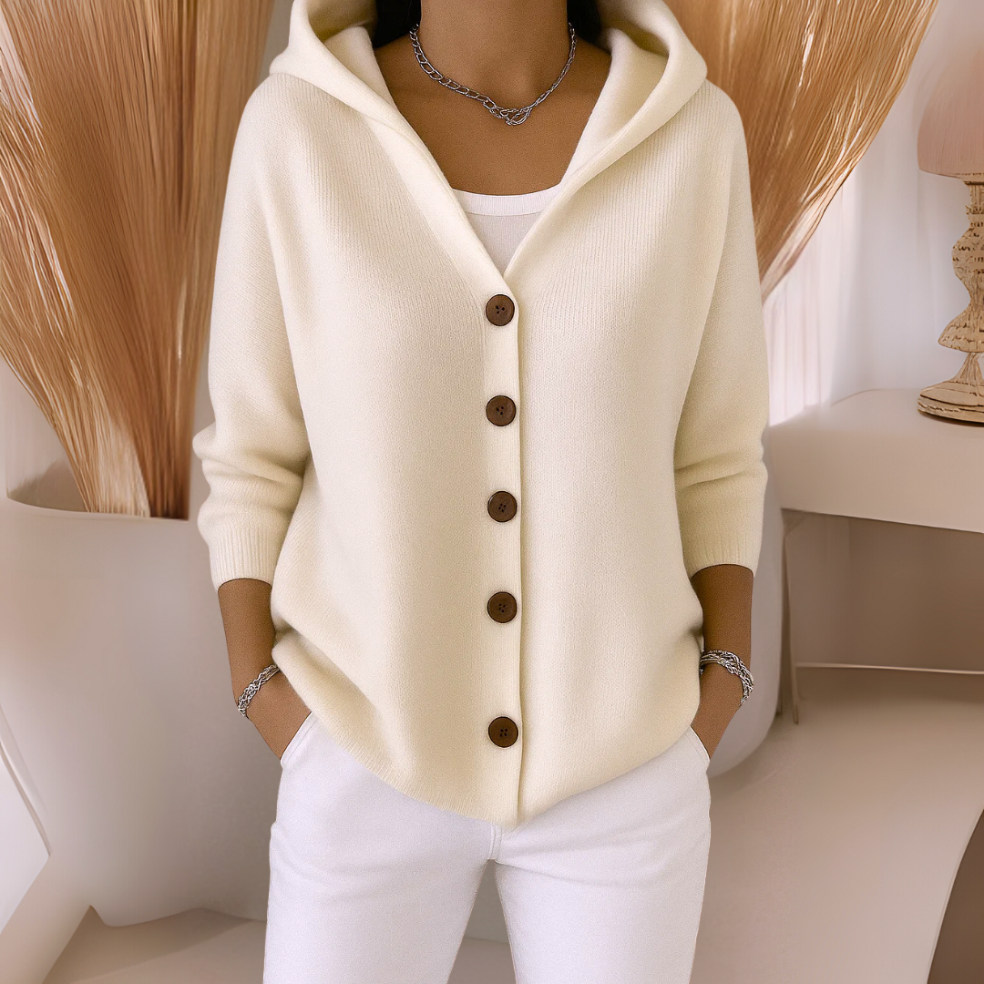 Felicia™ | Trendige Strickjacke mit Kapuze
