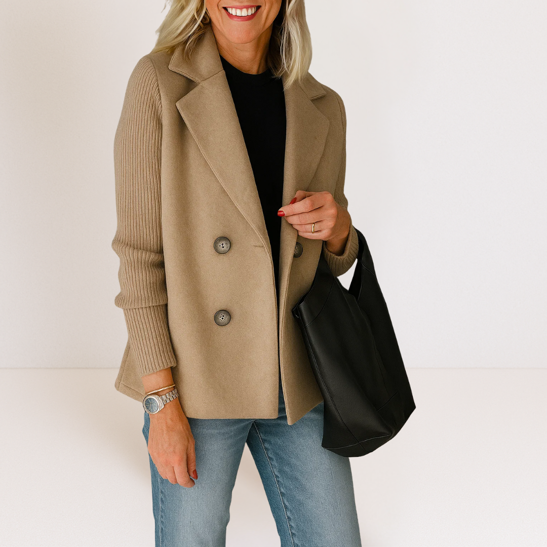 Martine™ | Elegante Jacke mit Strickärmeln