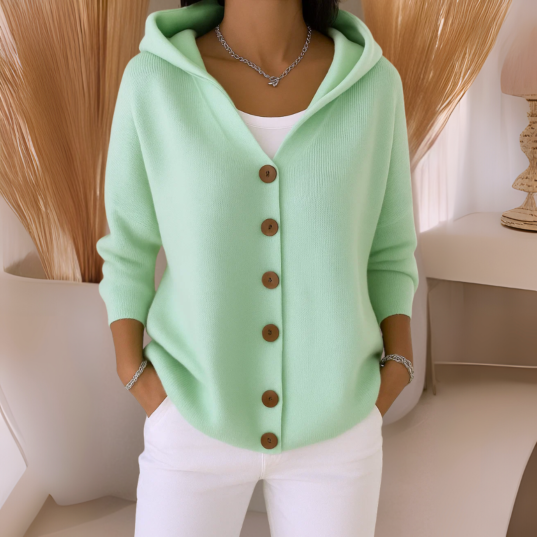 Felicia™ | Trendige Strickjacke mit Kapuze