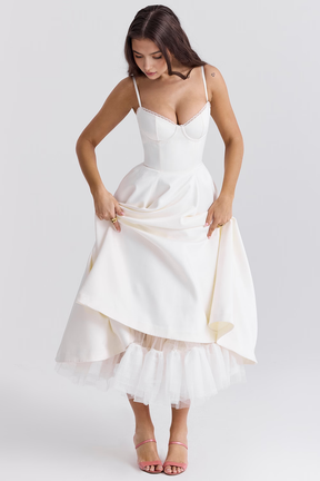 Midikleid Elisa – doppellagiges Design aus Polyester