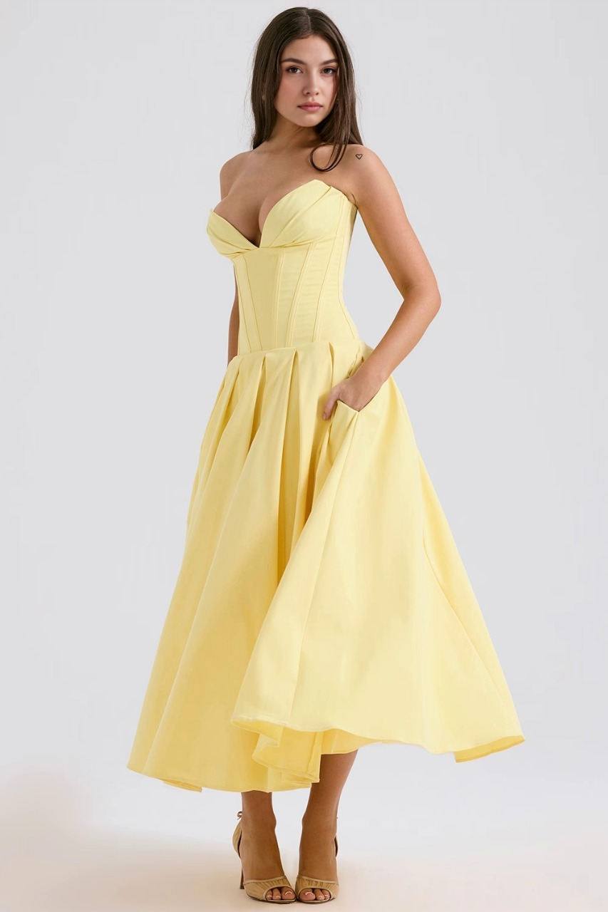 Maxikleid Lea – figurformend aus Polyester, eleganter Schnitt