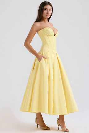 Maxikleid Lea – figurformend aus Polyester, eleganter Schnitt