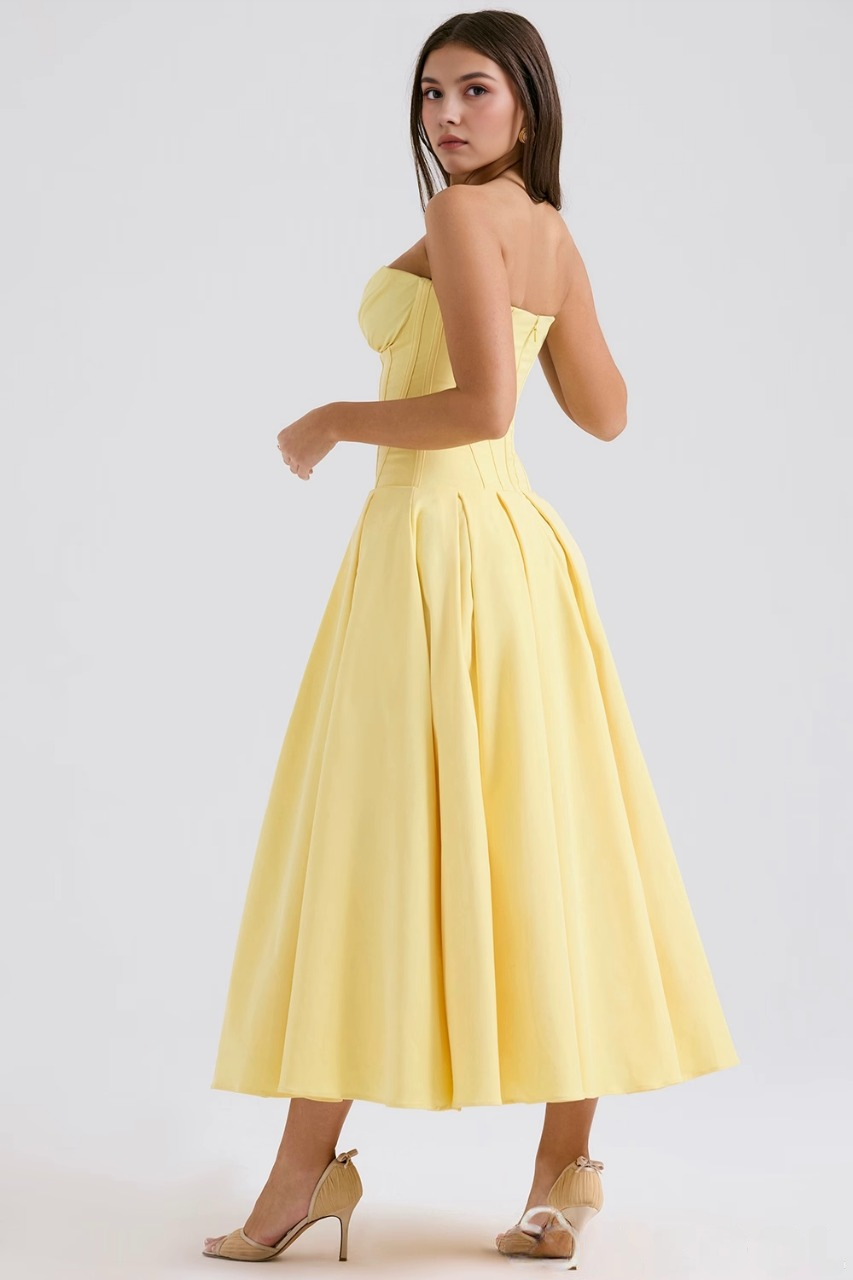 Maxikleid Lea – figurformend aus Polyester, eleganter Schnitt