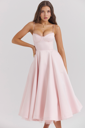 Midikleid Elisa – doppellagiges Design aus Polyester