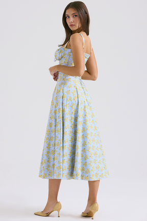 Midikleid Anna – neue Edition mit Bustier aus Polyester, florales Muster