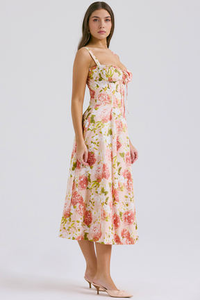 Midikleid Anna – neue Edition mit Bustier aus Polyester, florales Muster