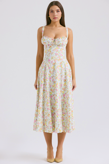 Midikleid Anna – neue Edition mit Bustier aus Polyester, florales Muster