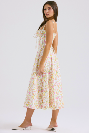 Midikleid Anna – neue Edition mit Bustier aus Polyester, florales Muster