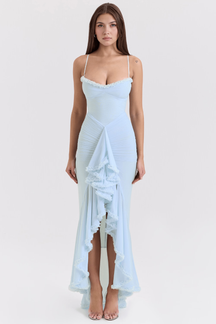 Maxikleid Melina – fließender Schnitt aus Polyester, schlicht & stilvoll