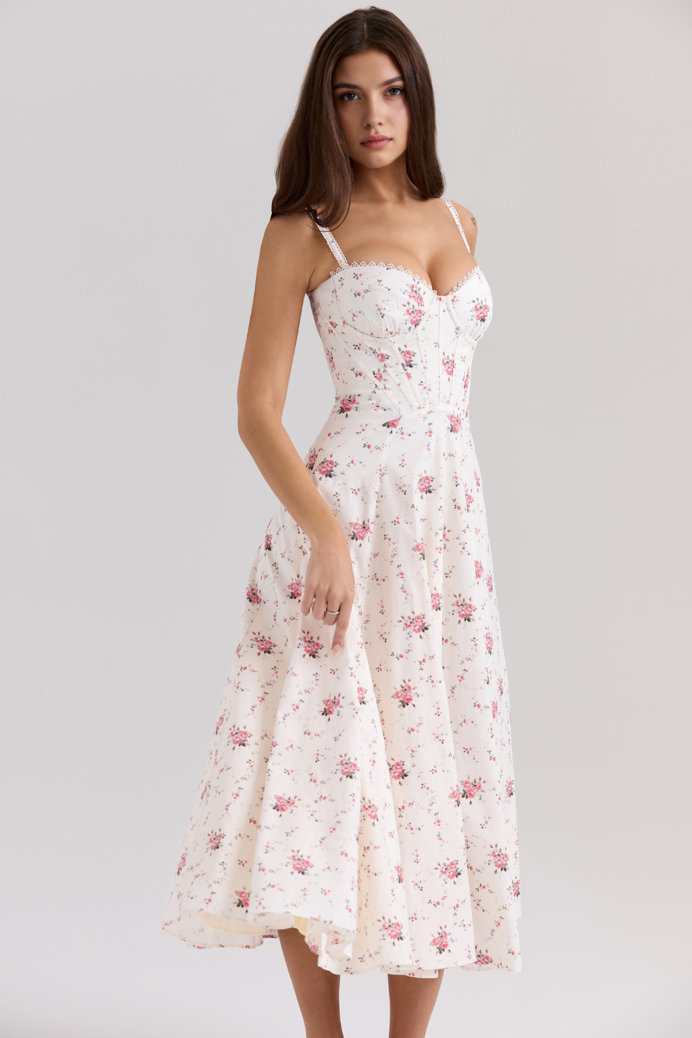 Midikleid Aurora – mit modernem Bustier