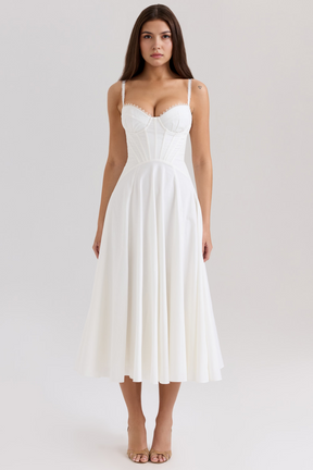 Midikleid Aurora – mit modernem Bustier