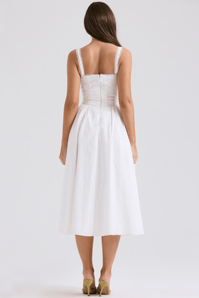Midikleid Mia – figurformend aus Spitze und Polyester