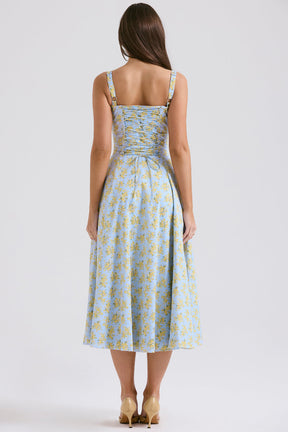 Midikleid Anna – neue Edition mit Bustier aus Polyester, florales Muster