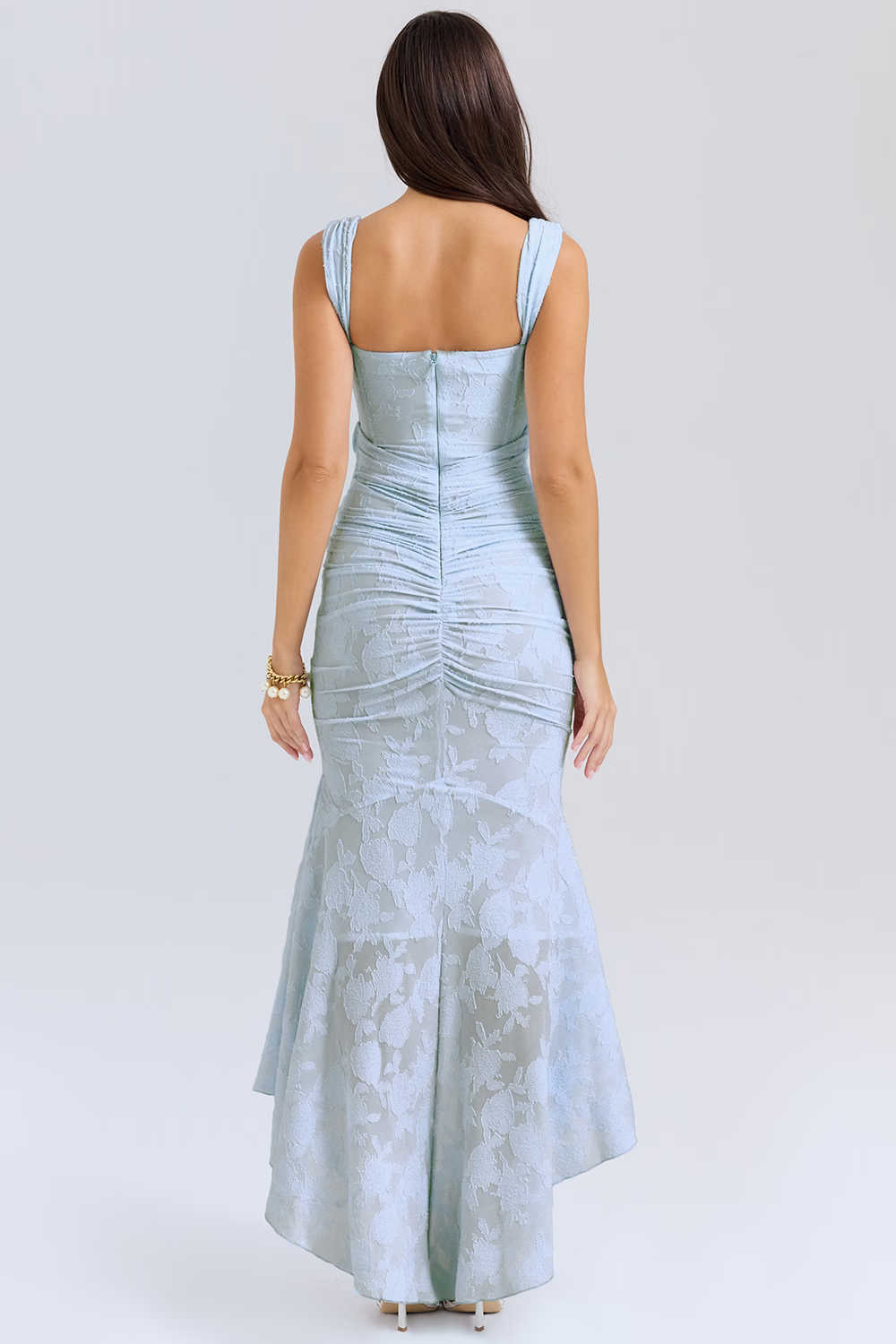 Maxikleid Hannah – Bustierstil aus Polyester, stilvoll & tailliert