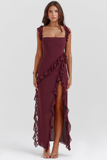 Maxikleid Nele – schlichter Stil aus Polyester, komfortabel & modisch