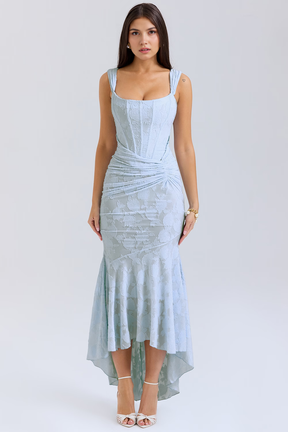 Maxikleid Hannah – Bustierstil aus Polyester, stilvoll & tailliert