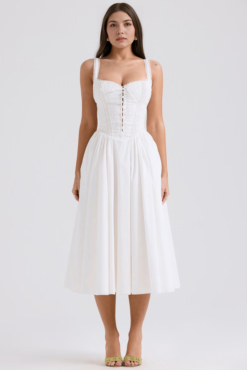 Midikleid Mia – figurformend aus Spitze und Polyester