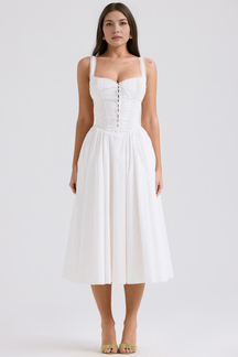 Midikleid Mia – figurformend aus Spitze und Polyester