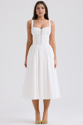 Midikleid Mia – figurformend aus Spitze und Polyester
