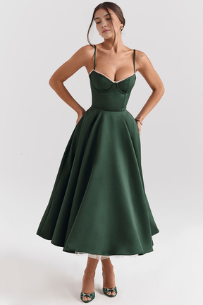 Midikleid Elisa – doppellagiges Design aus Polyester
