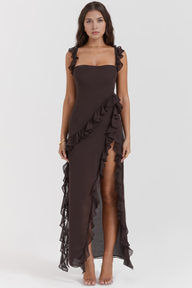 Maxikleid Nele – schlichter Stil aus Polyester, komfortabel & modisch
