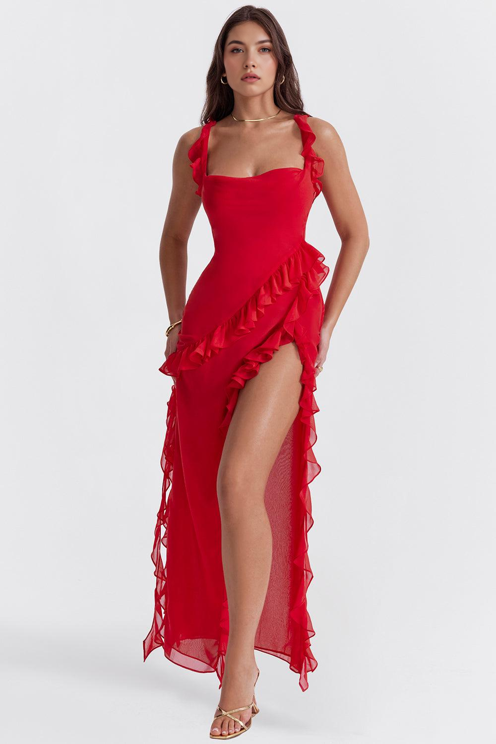 Maxikleid Nele – schlichter Stil aus Polyester, komfortabel & modisch
