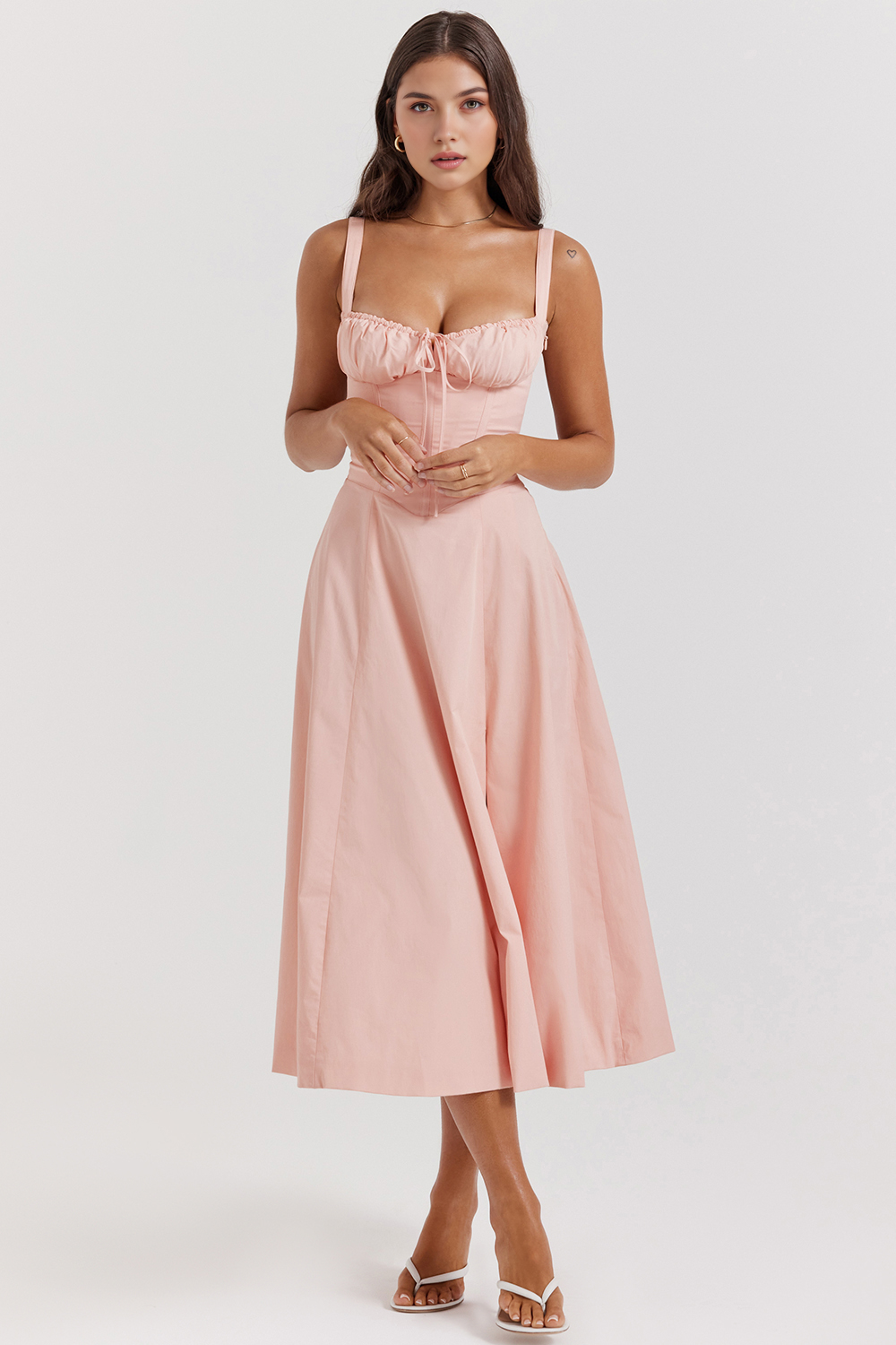 Midikleider Anna & Sophie – Klassischer Look aus Polyester | Kaufe 1, erhalte 2