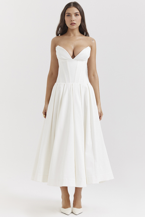 Maxikleid Lea – figurformend aus Polyester, eleganter Schnitt