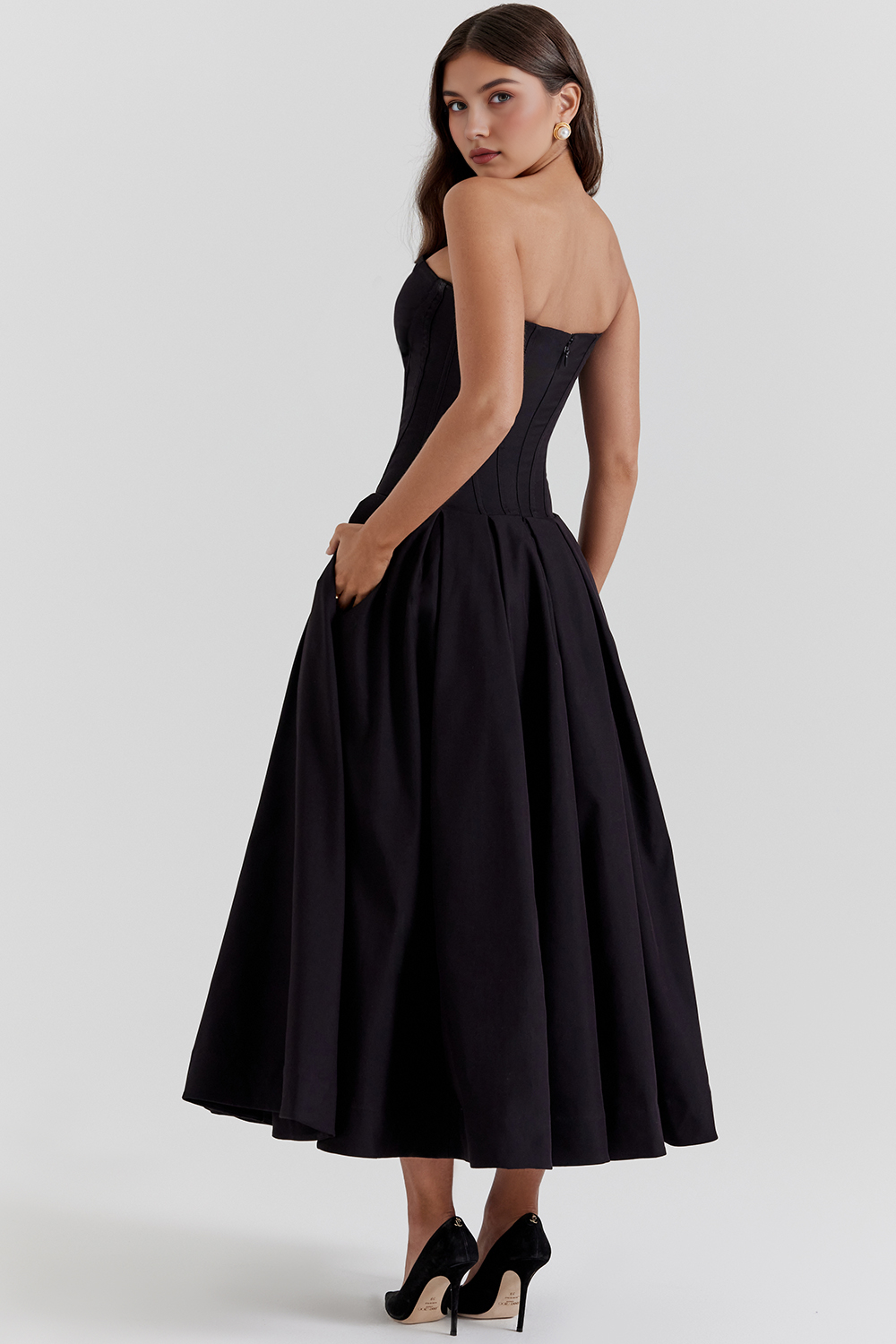 Maxikleid Lea – figurformend aus Polyester, eleganter Schnitt