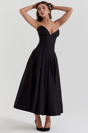 Maxikleid Lea – figurformend aus Polyester, eleganter Schnitt