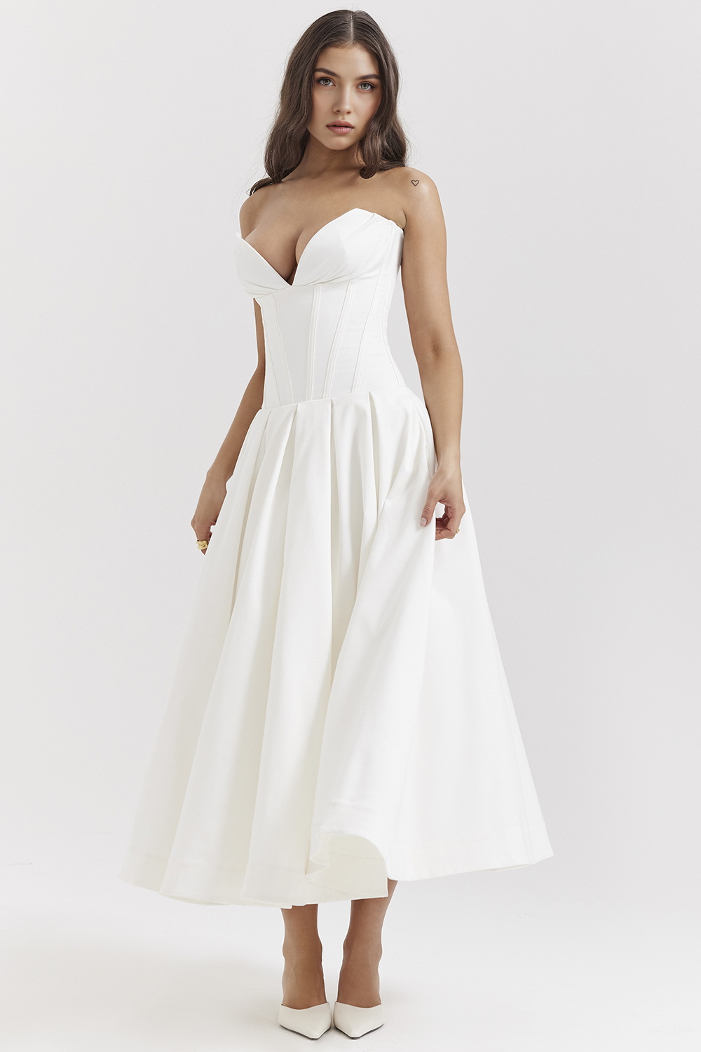Maxikleid Lea – figurformend aus Polyester, eleganter Schnitt