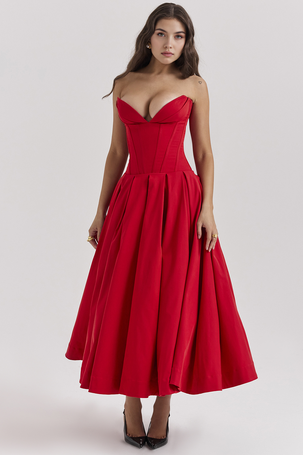 Maxikleid Lea – figurformend aus Polyester, eleganter Schnitt