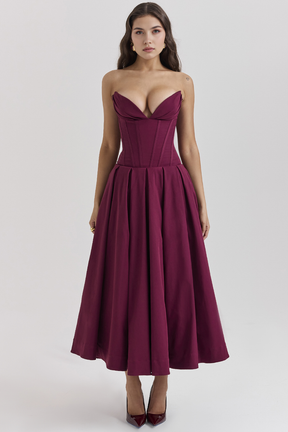 Maxikleid Lea – figurformend aus Polyester, eleganter Schnitt